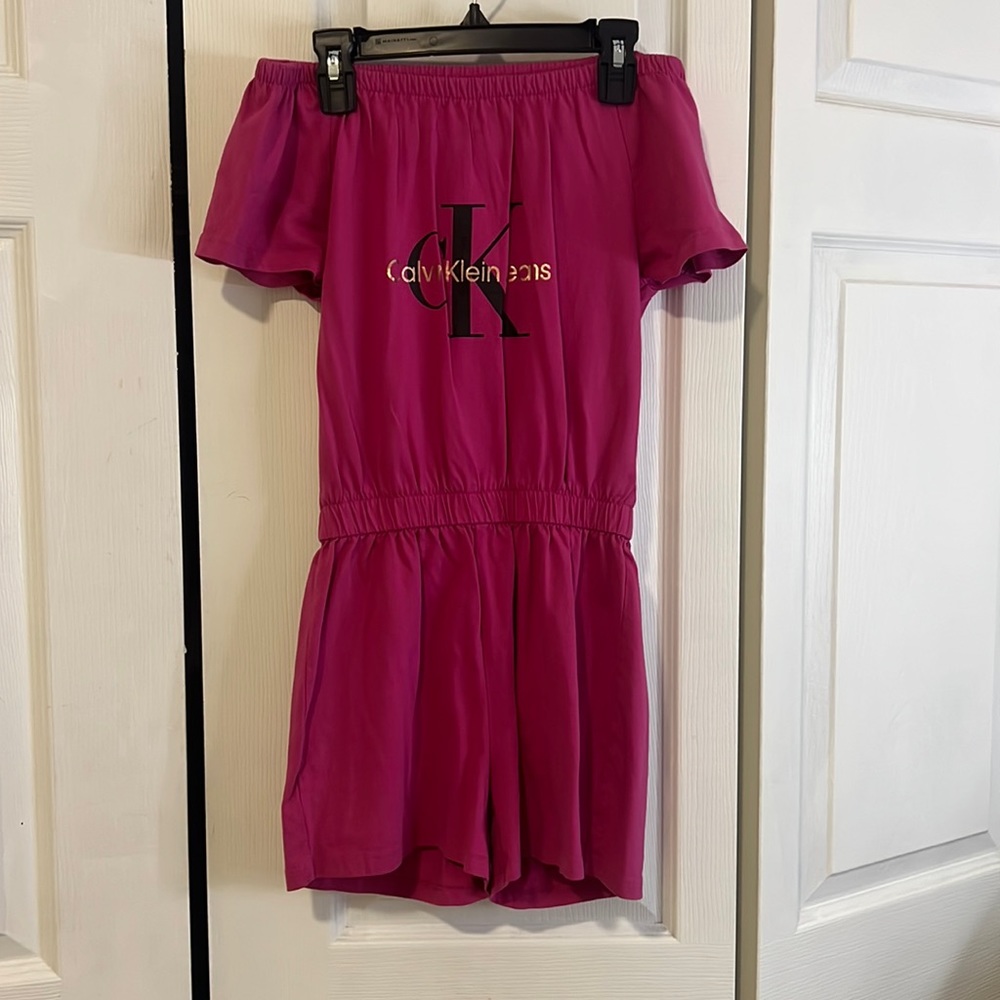 Calvin Klein Jeans pink, off the shoulders romper